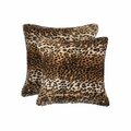 Escenografia 18 x 18 in. Fur Pillow - Leopard, 2PK ES2627070